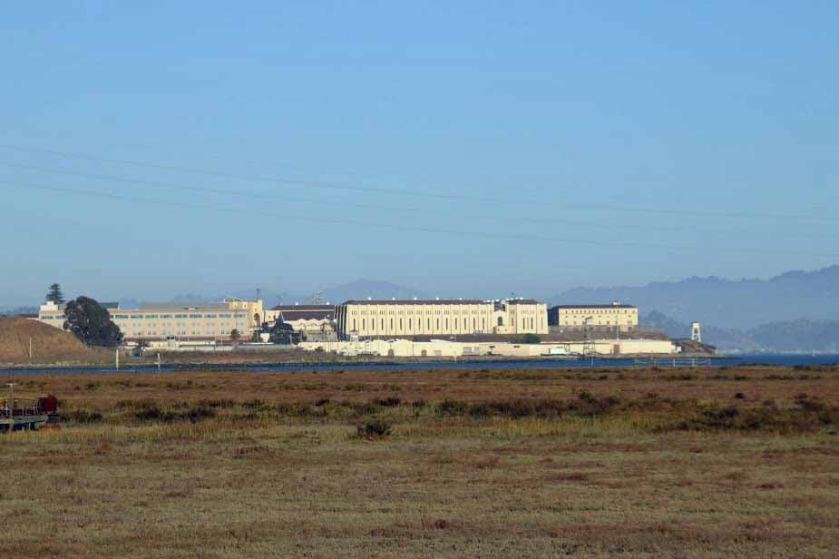 This is a view from the front of our RV - San Quentin across the bay.