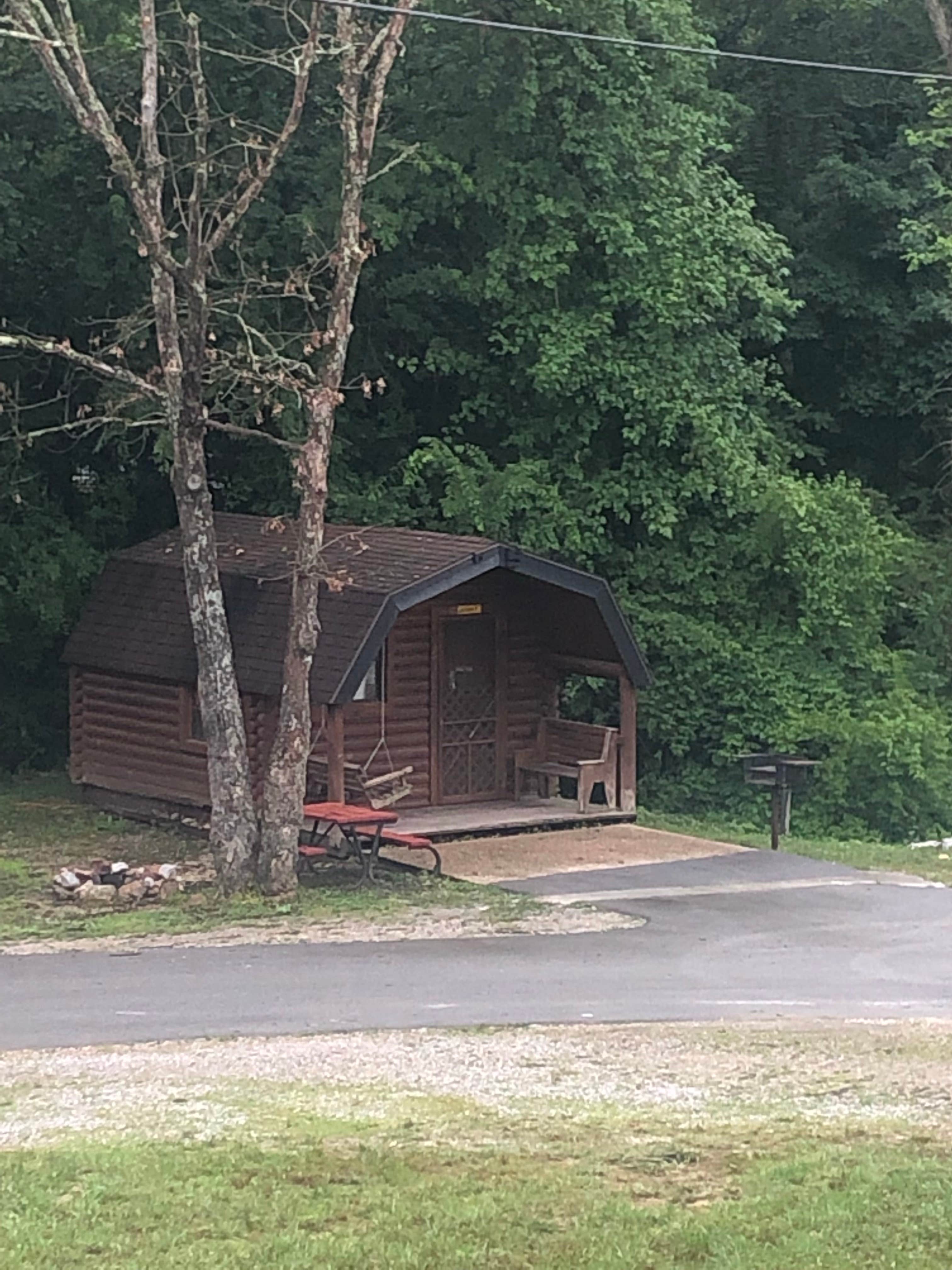 Lori H.'s photo of a cabin at Battlefield Campground & RV Park near Villanow, GA