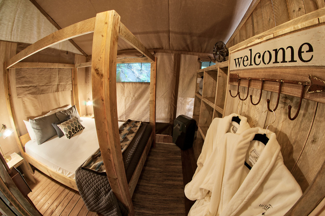 Cassie S.'s photo of glamping accommodations at Little Arrow Outdoor Resort near Tallassee, TN