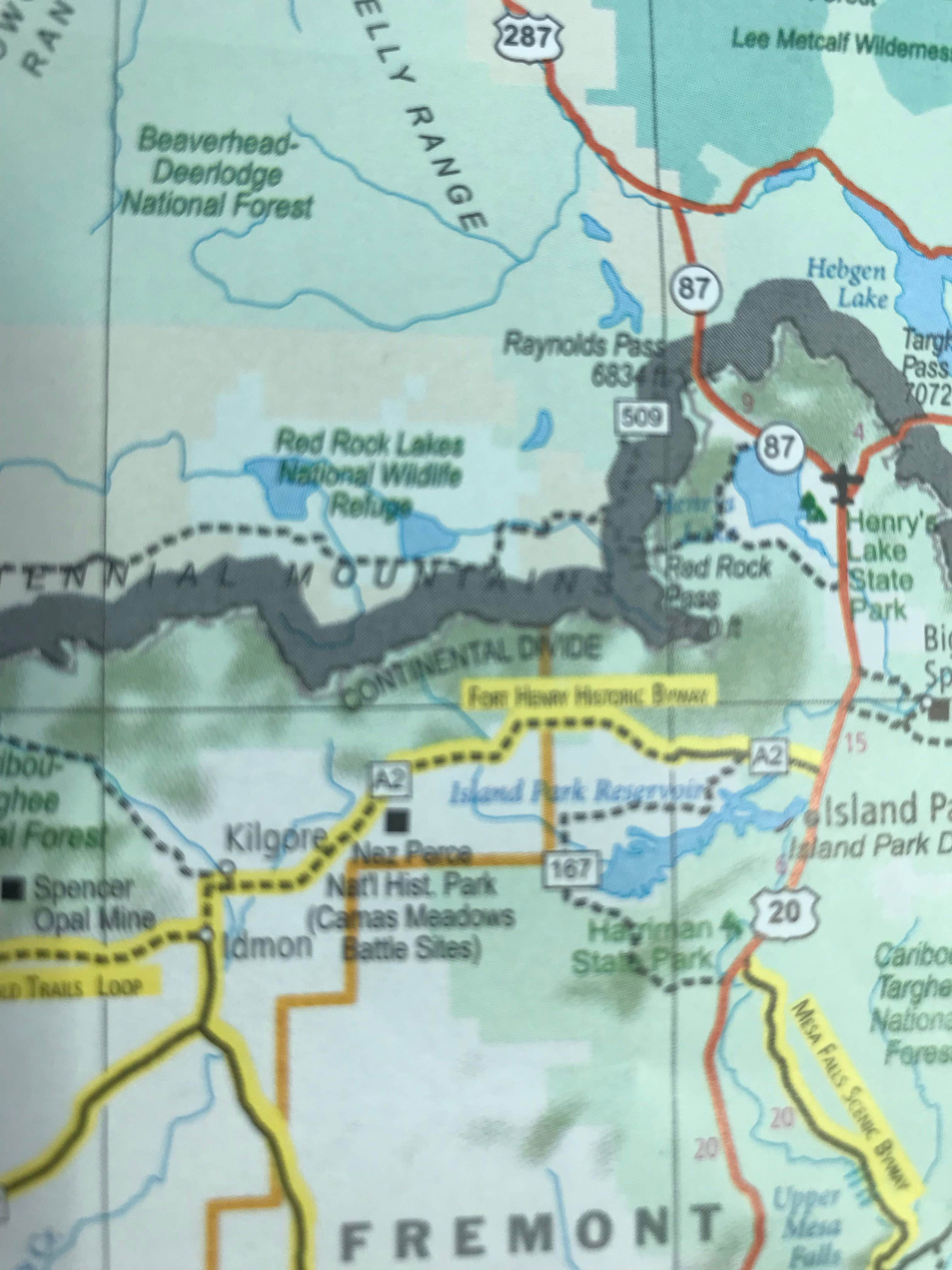 The bypass we took to West Yellowstone.