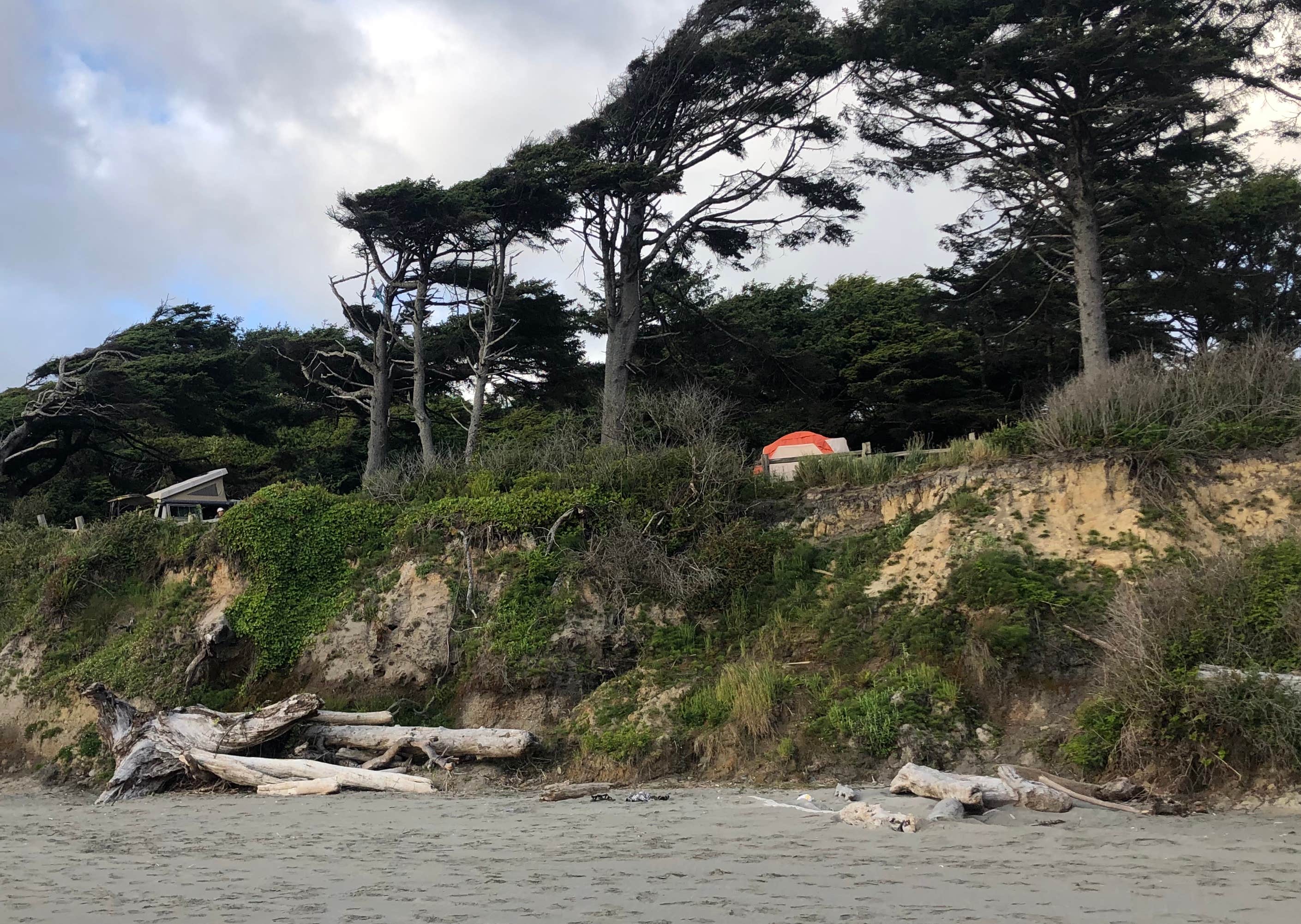 View of the prime spots from the beach