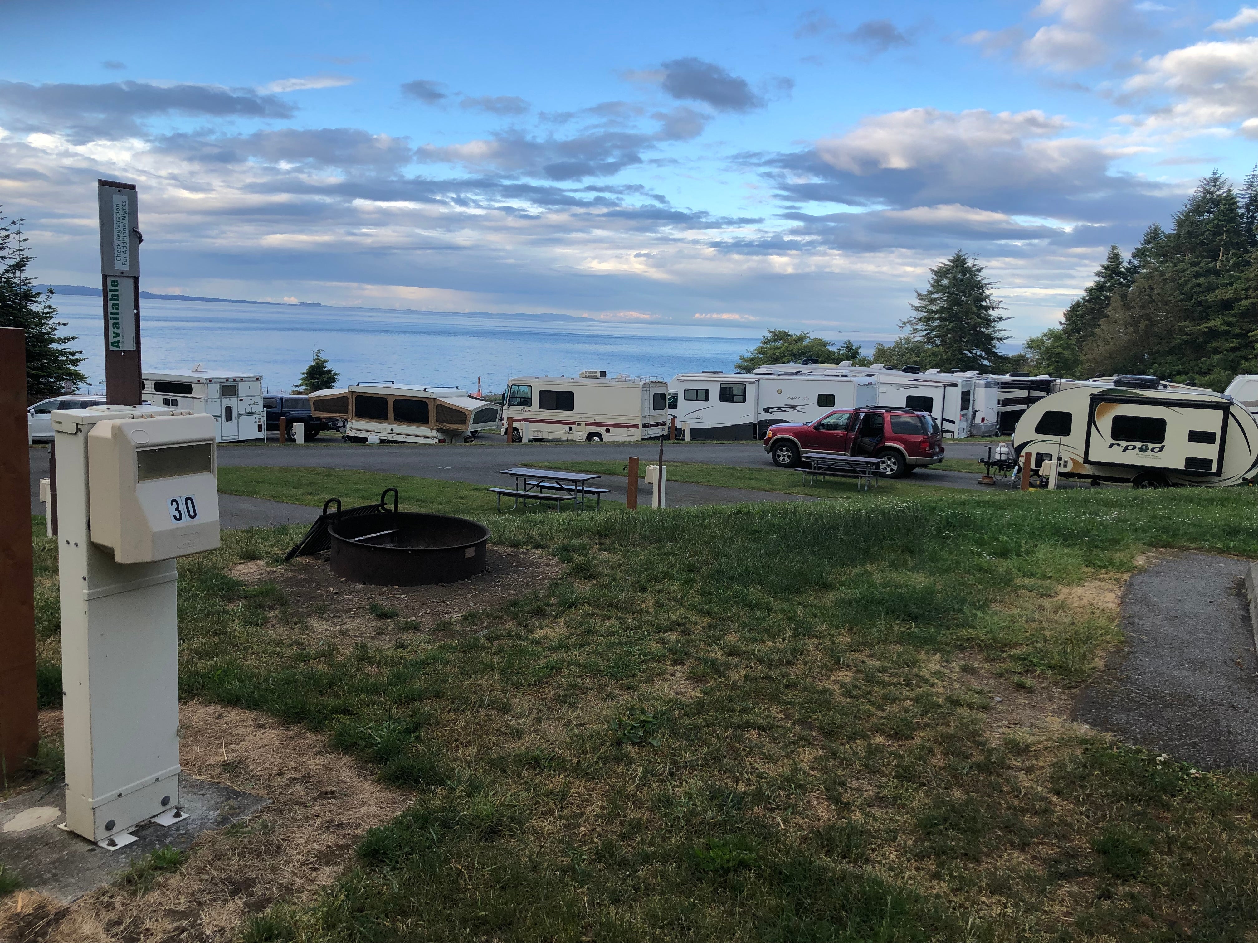 The RV sites do have a nice view of the Strait of San Juan de Fuca
