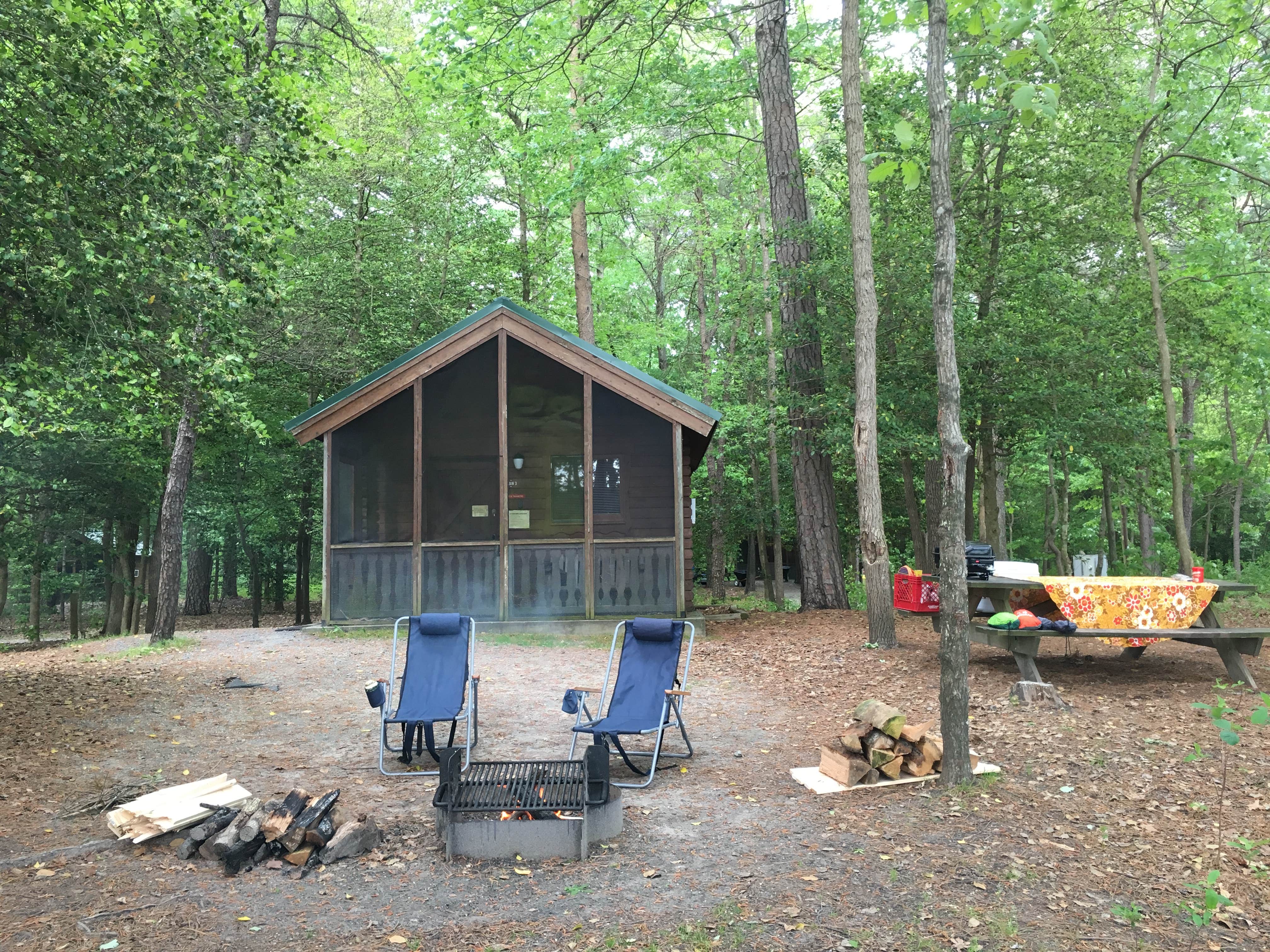Jody V.'s photo of a cabin at Trap Pond State Park Campground near Berlin, MD