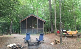 Jody V.'s photo of a cabin at Trap Pond State Park Campground in Delaware