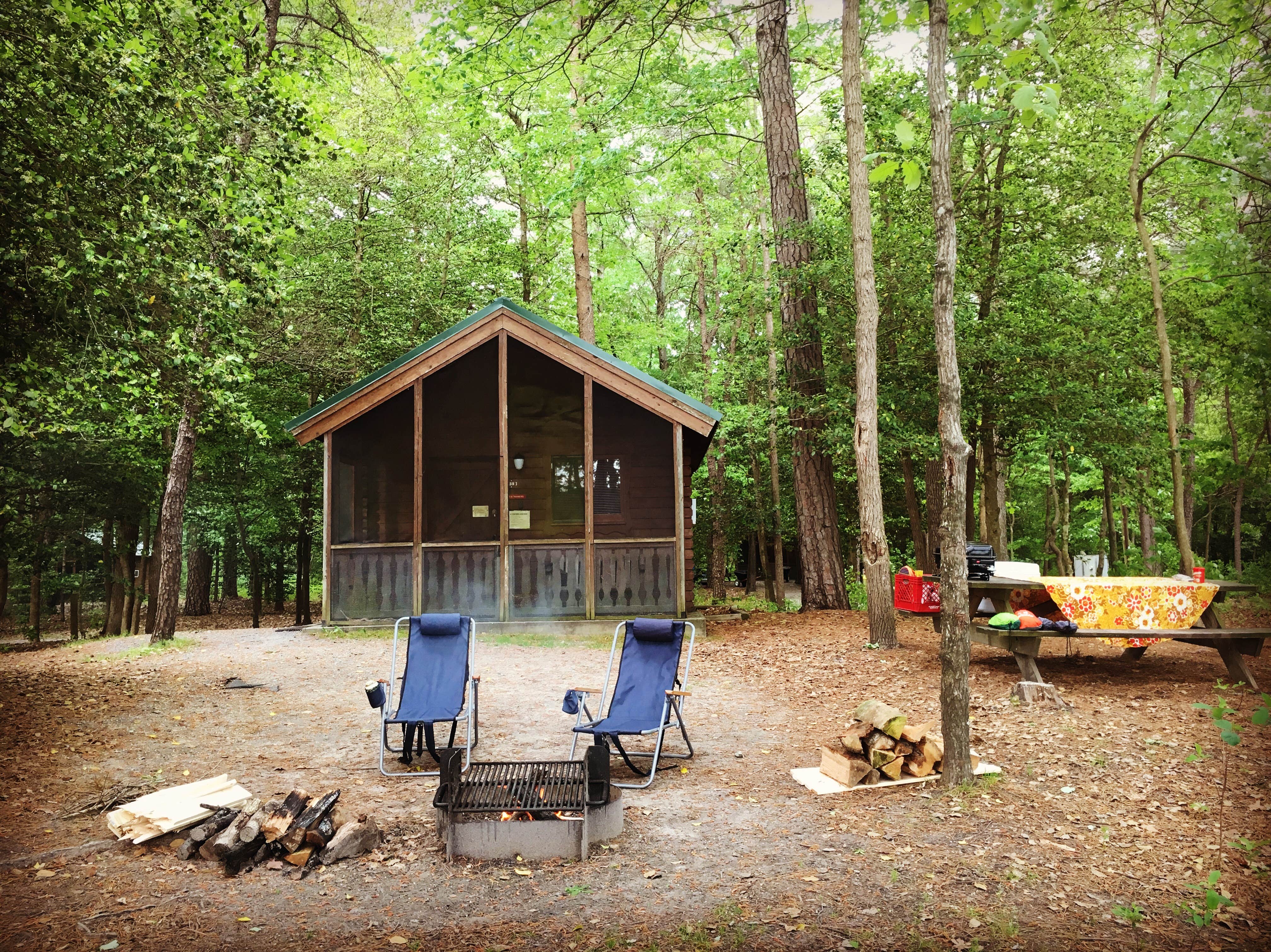 Jody V.'s photo of a cabin at Trap Pond State Park Campground near Laurel, DE