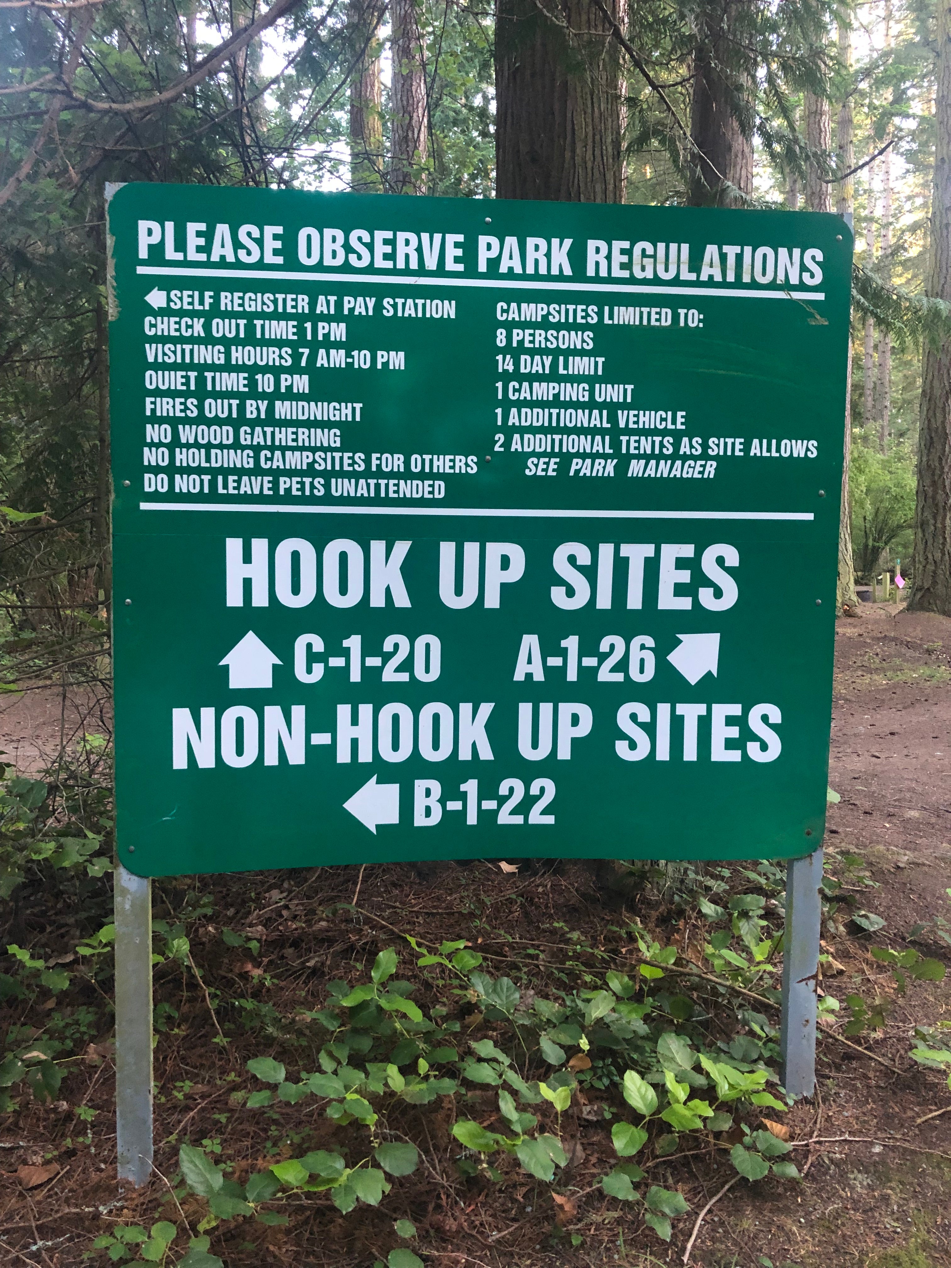 Good signage in park