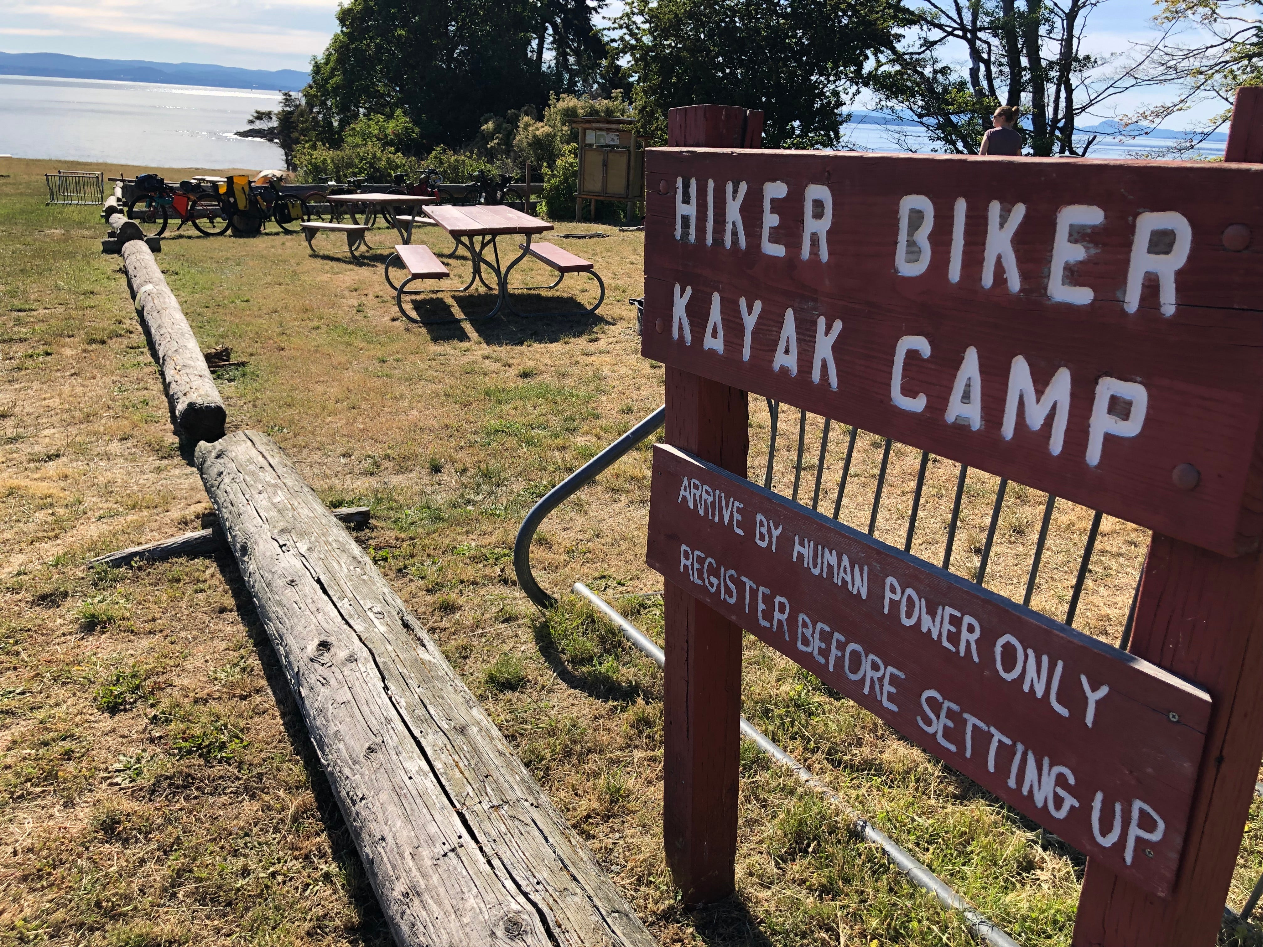 Hiker/Biker/Kayak camp sites