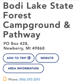 Review photo of Bodi Lake State Forest Campground by Tayah H., June 15, 2019