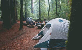 Christopher D.'s photo of tent camping at Huckleberry Campground CLOSED FOR FIRES near Pescadero, CA