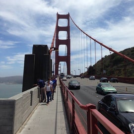 Went biking across the bridge!