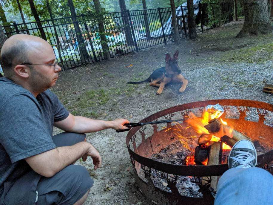 Debbie W.'s photo of camping with pets at Yogi Bear's Jellystone Park - Elmer near Wilmington, DE