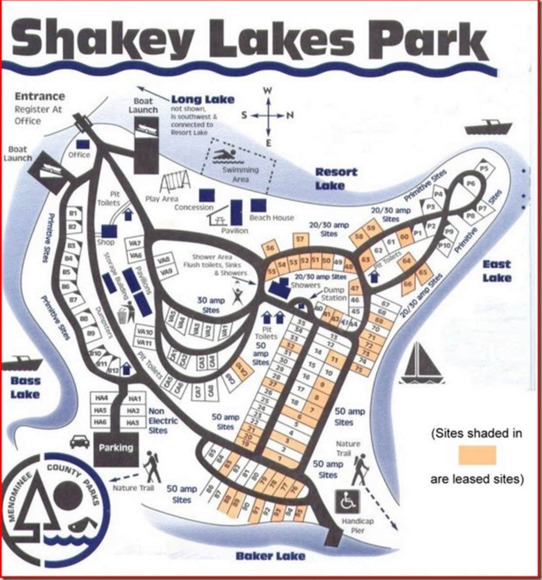 Shakey Lakes Park Campground Stephenson, MI