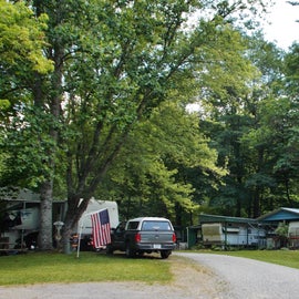 When you first enter the campground, you will see several occupied RV sites.