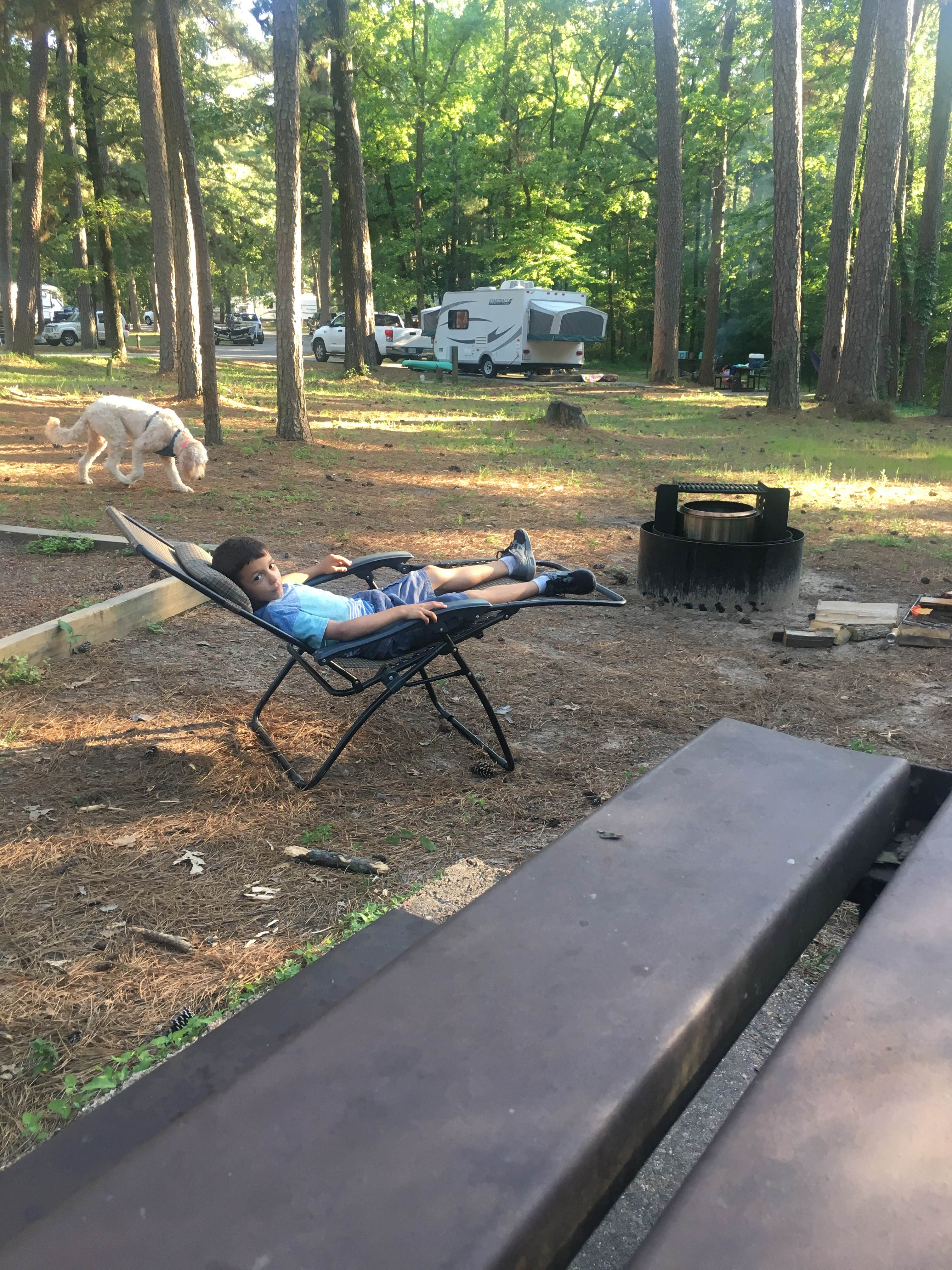 Jonathan K.'s photo of camping with pets at Cagle Recreation Area near Sam Houston National Forest