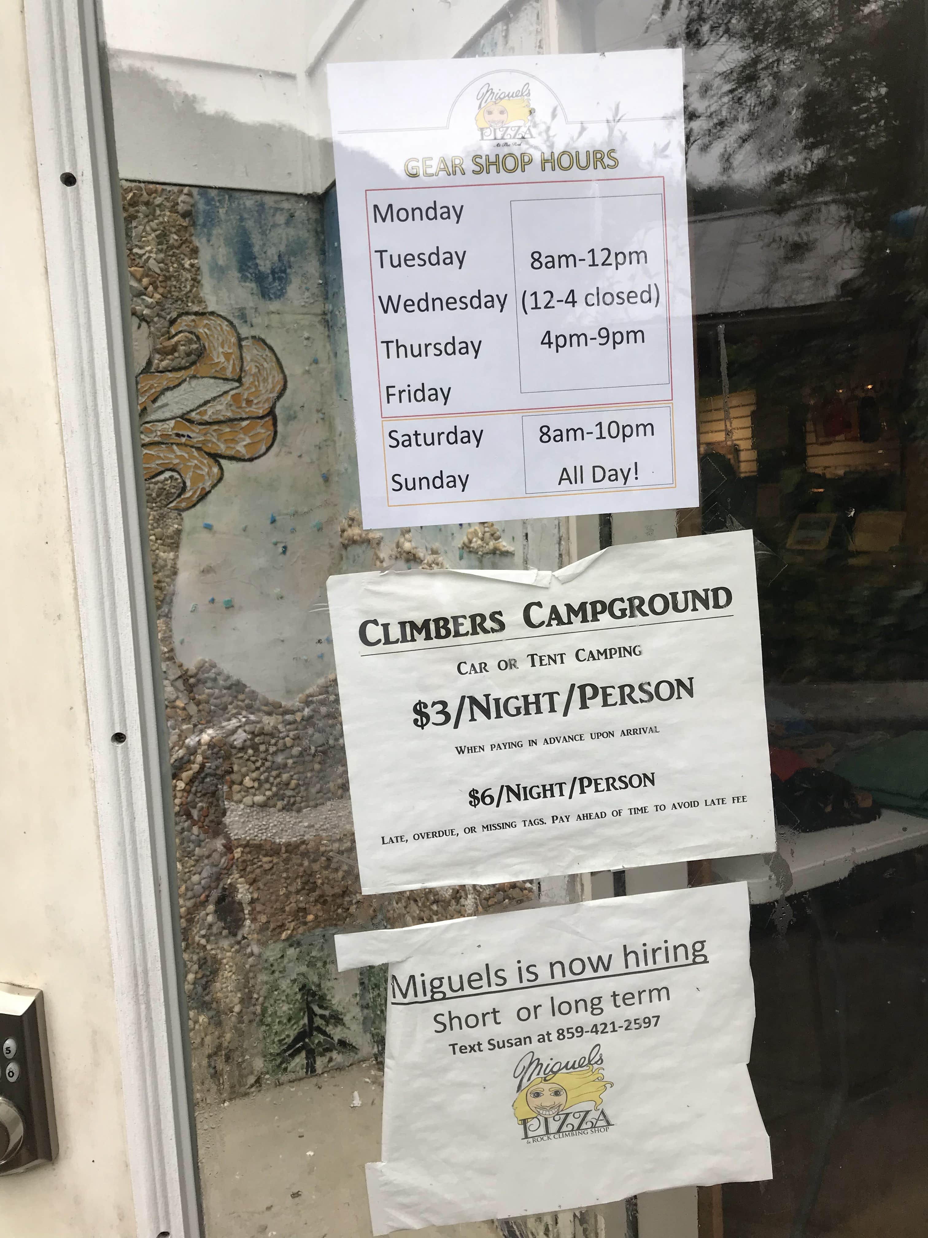 Camping near Red River Gorge Adventures: Red River Gorge Retreats (Miguel's Pizza), Slade, Kentucky