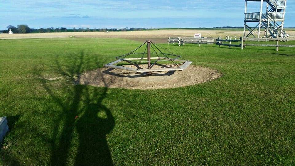 playground, tower, picnic area, behind rv sites