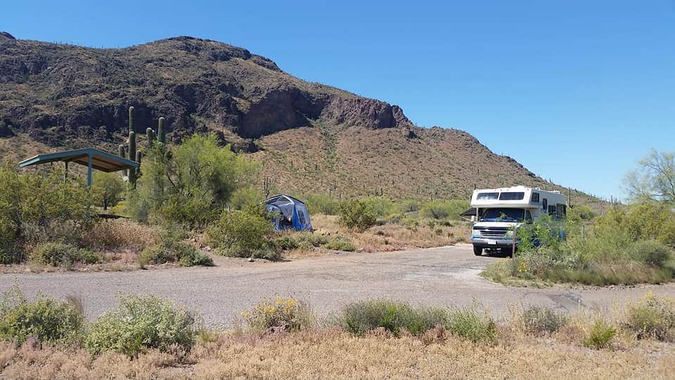 Lora H.'s photo of rv camping at Picacho Peak State Park Campground near Arizona City, AZ