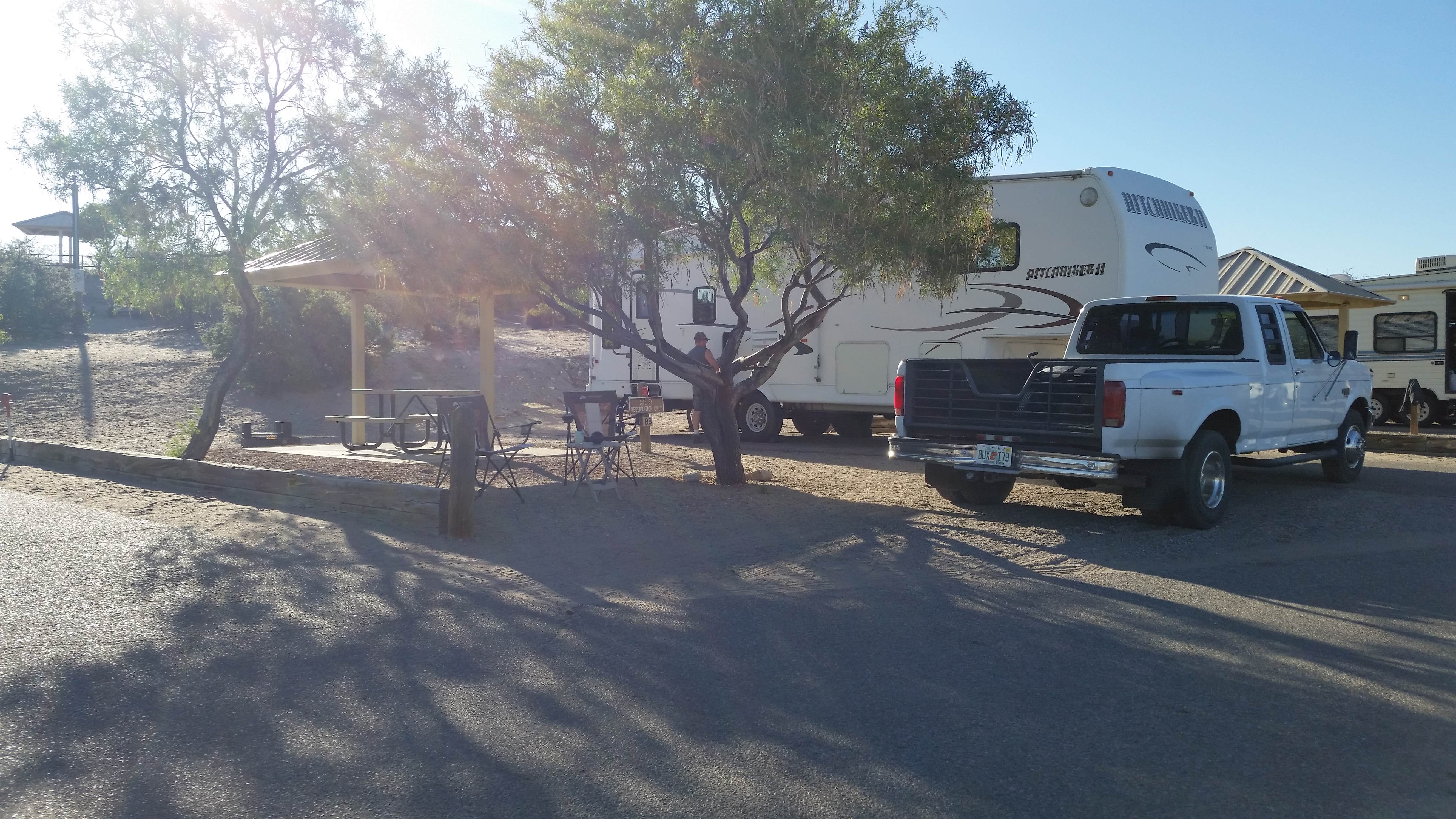 Lora H.'s photo of rv camping at Lower Ridge Road Camping Area — Elephant Butte Lake State Park near Salem, NM