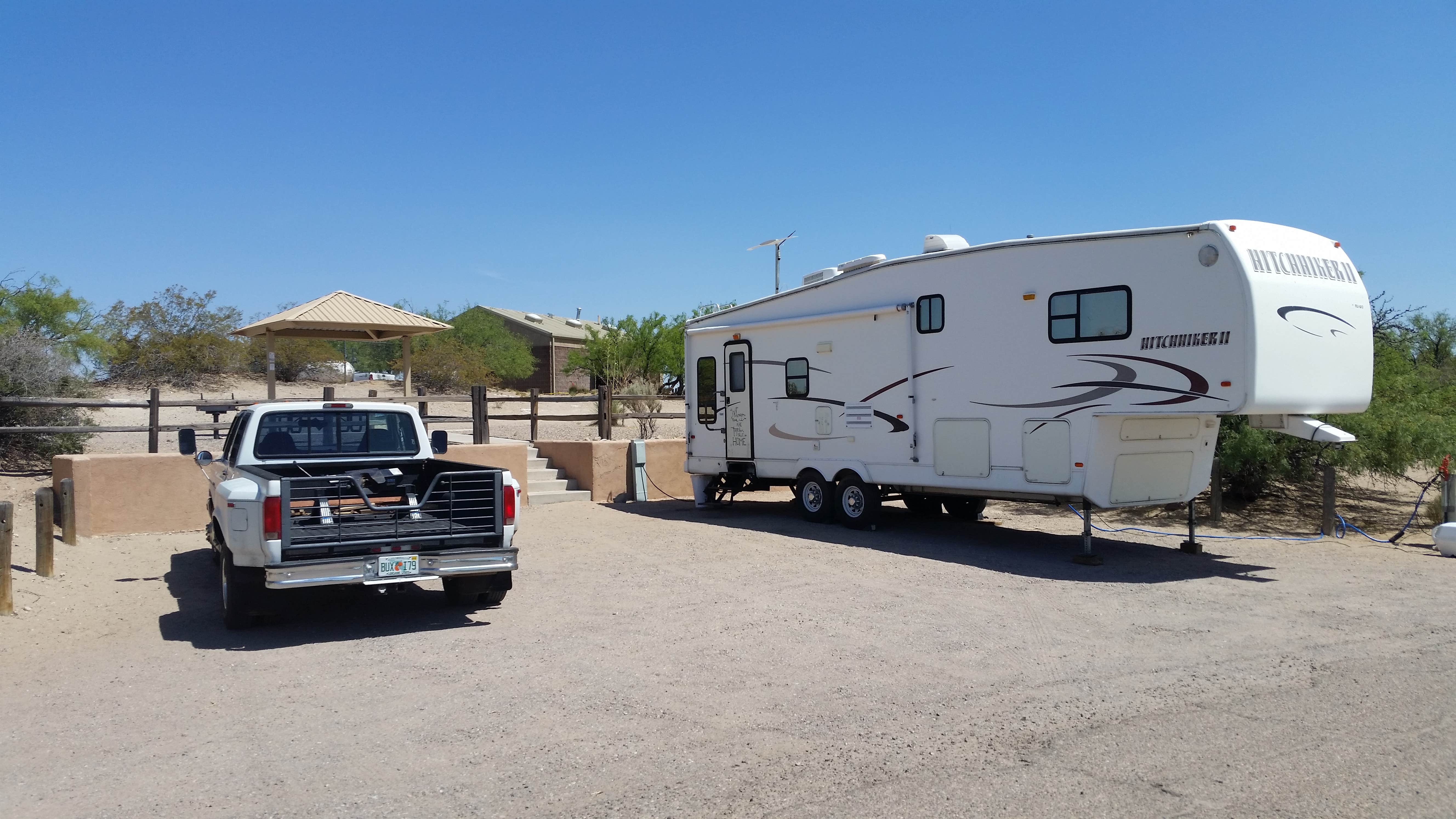 Lora H.'s photo of rv camping at Lower Ridge Road Camping Area — Elephant Butte Lake State Park near Arrey, NM