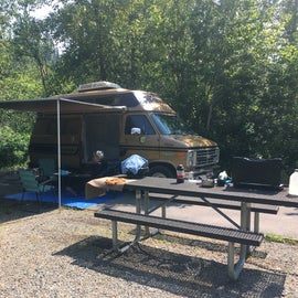 Camper Van in the Shade