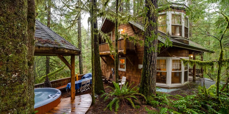 Camper submitted image from Mt. Baker Lodging - Cabin #25 - Hot Tub, BBQ, Fireplace, Wifi, Pets Ok, Sleeps-6!