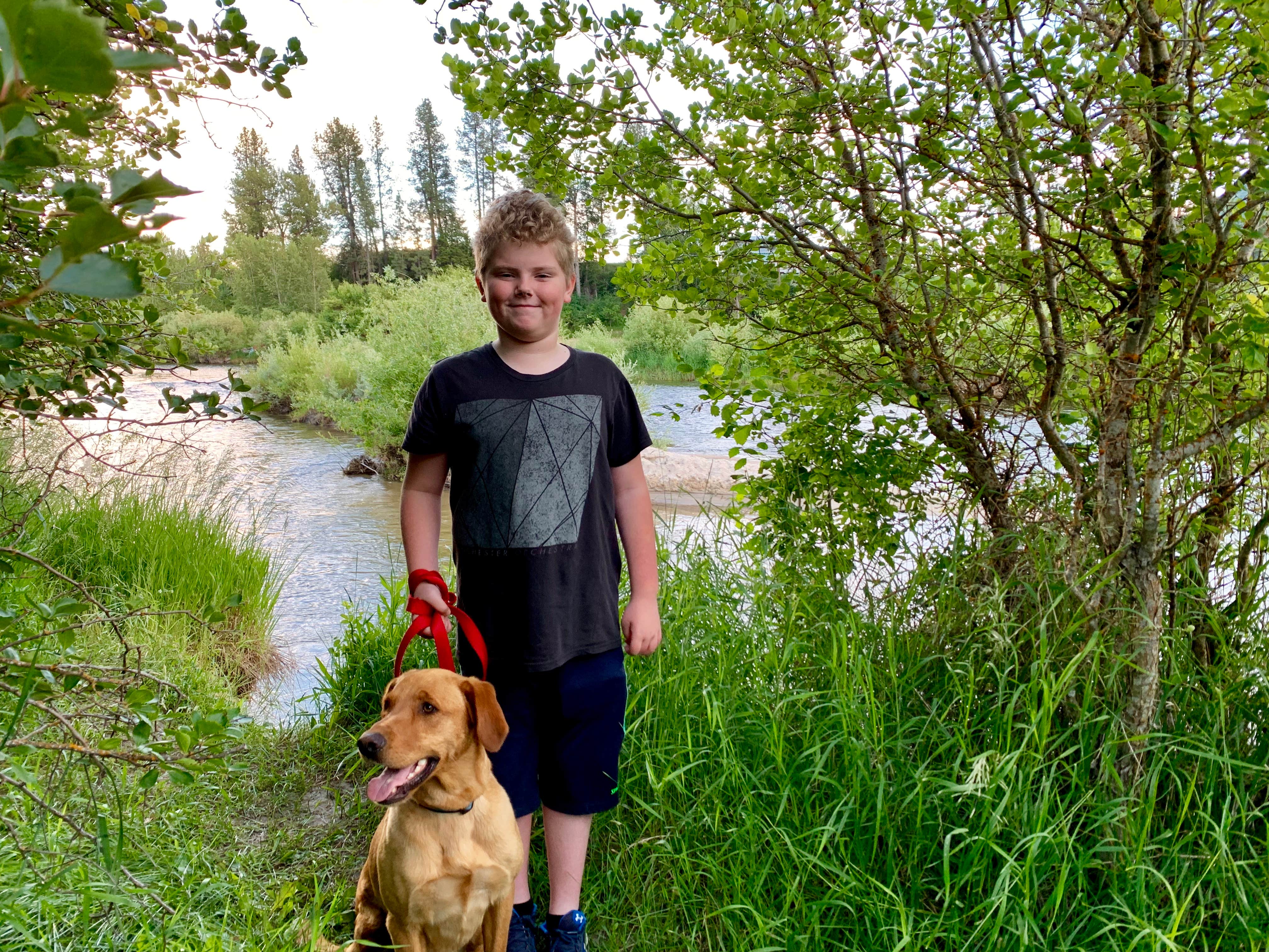 Hanah O.'s photo of camping with pets at River Pond Campground near Garden Valley, ID