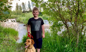 Hanah O.'s photo of camping with pets at River Pond Campground near Garden City, ID