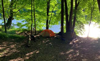 Derek W.'s photo of tent camping at Namanock Island — Delaware Water Gap National Recreation Area near Harriman, NY