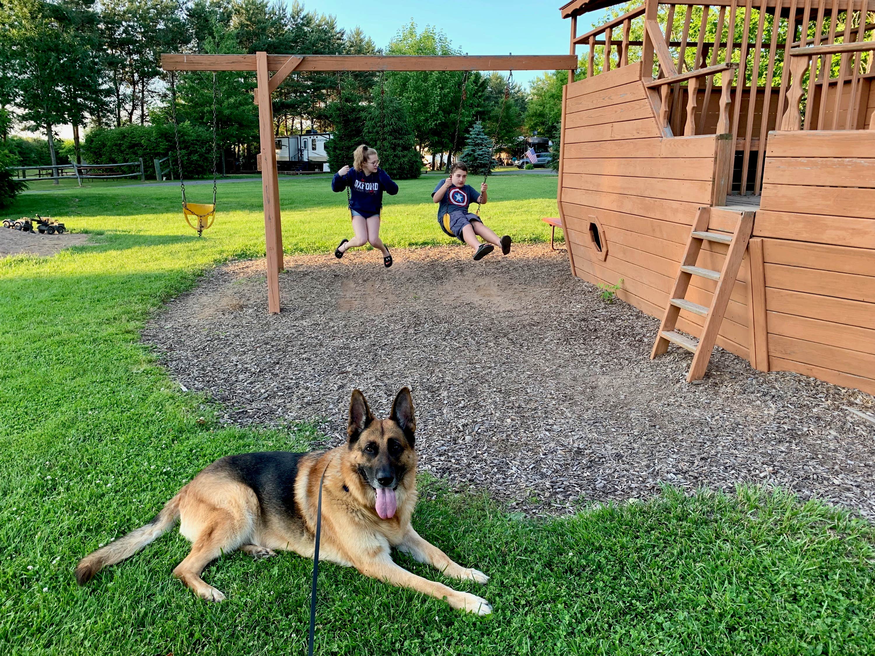 Kristine B.'s photo of camping with pets at Junius Ponds near Oswego, NY