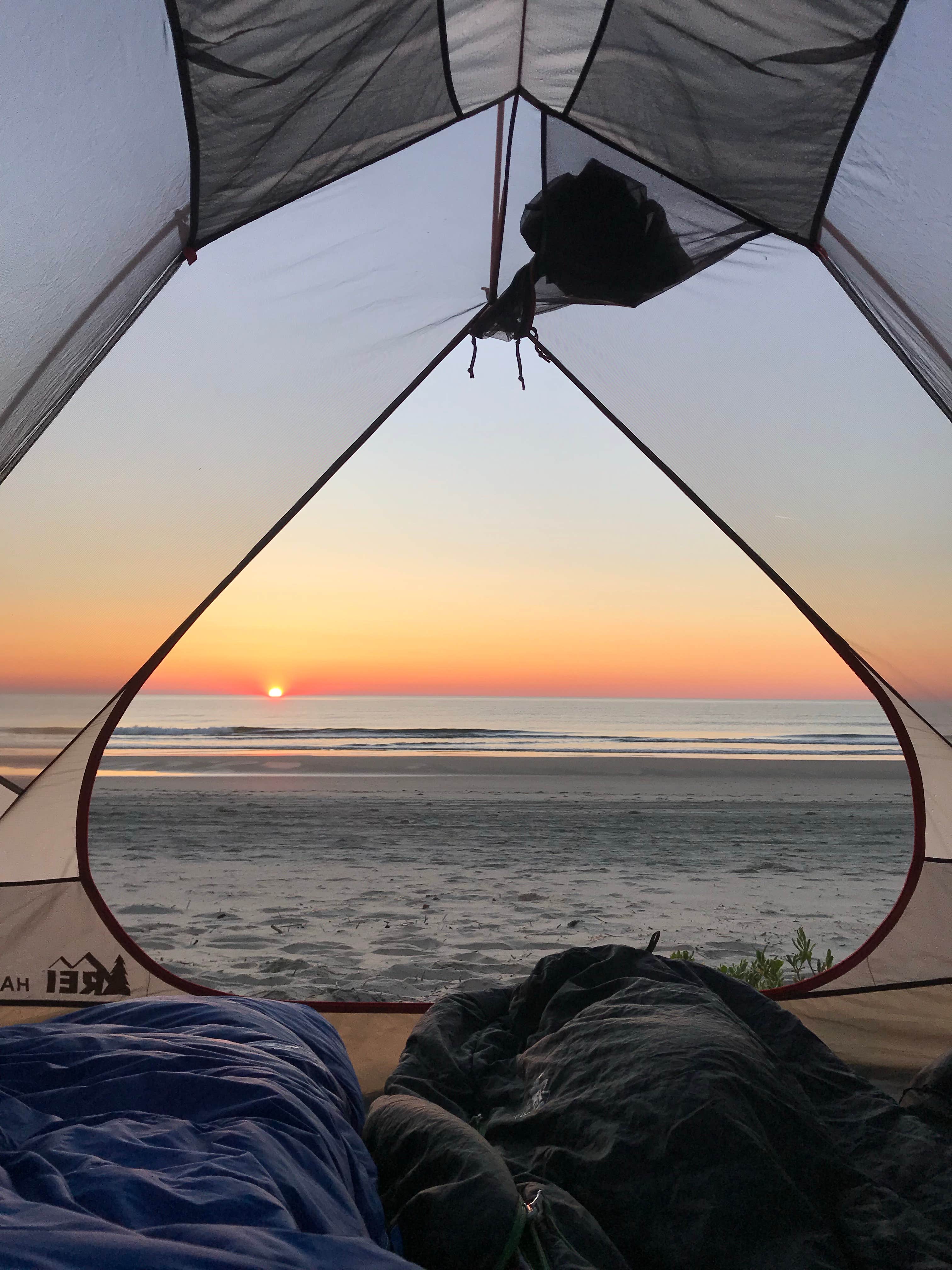 Katie M.'s photo of tent camping at False Cape State Park Campground near Townsend, VA