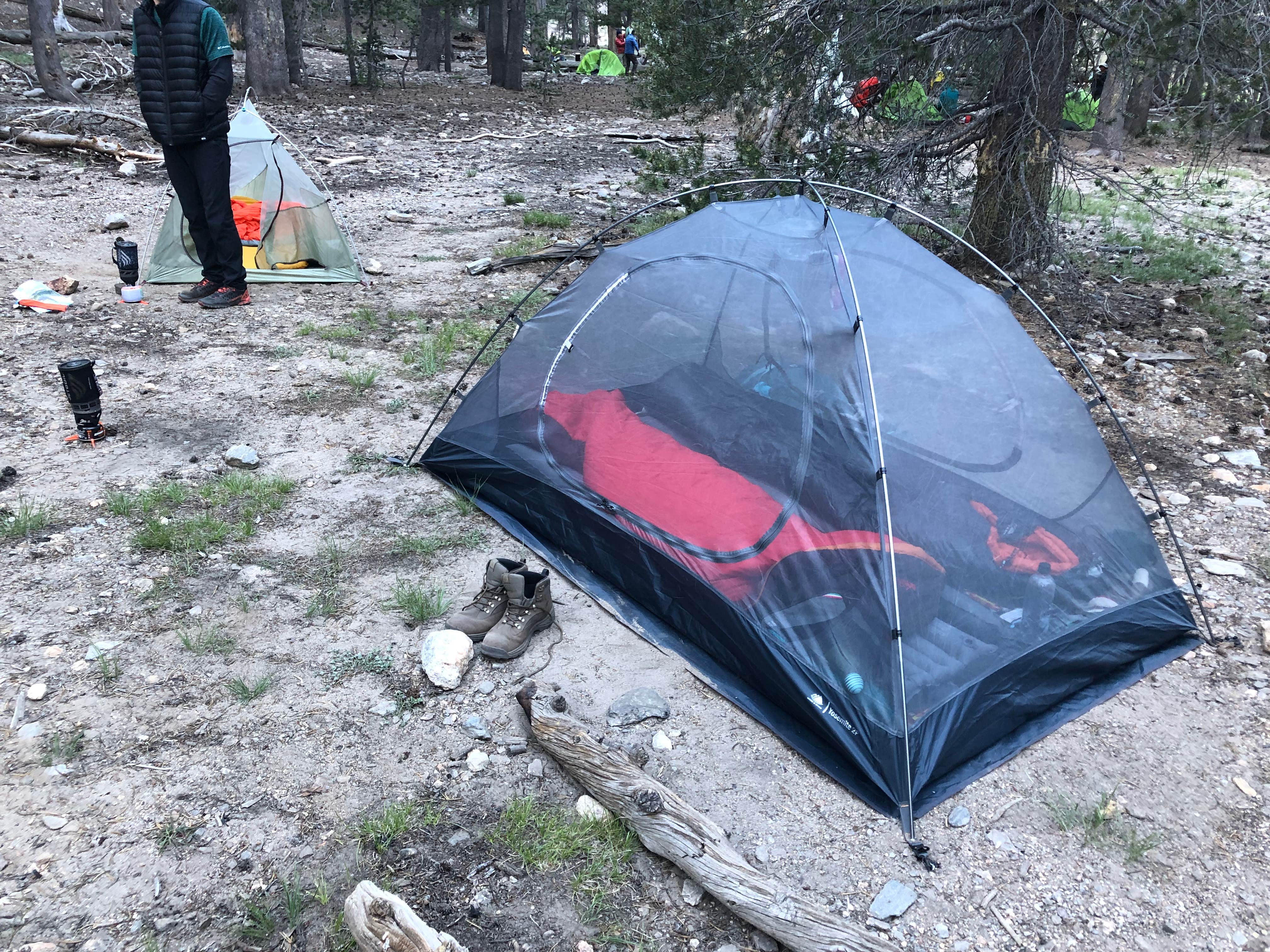Brittany N.'s photo of tent camping at Dry Lake Backpacking Campground near Running Springs, CA