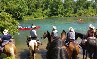 Ethan T.'s photo of camping with a horse at Pinecrest Campground and Cabins near Willow Springs, MO