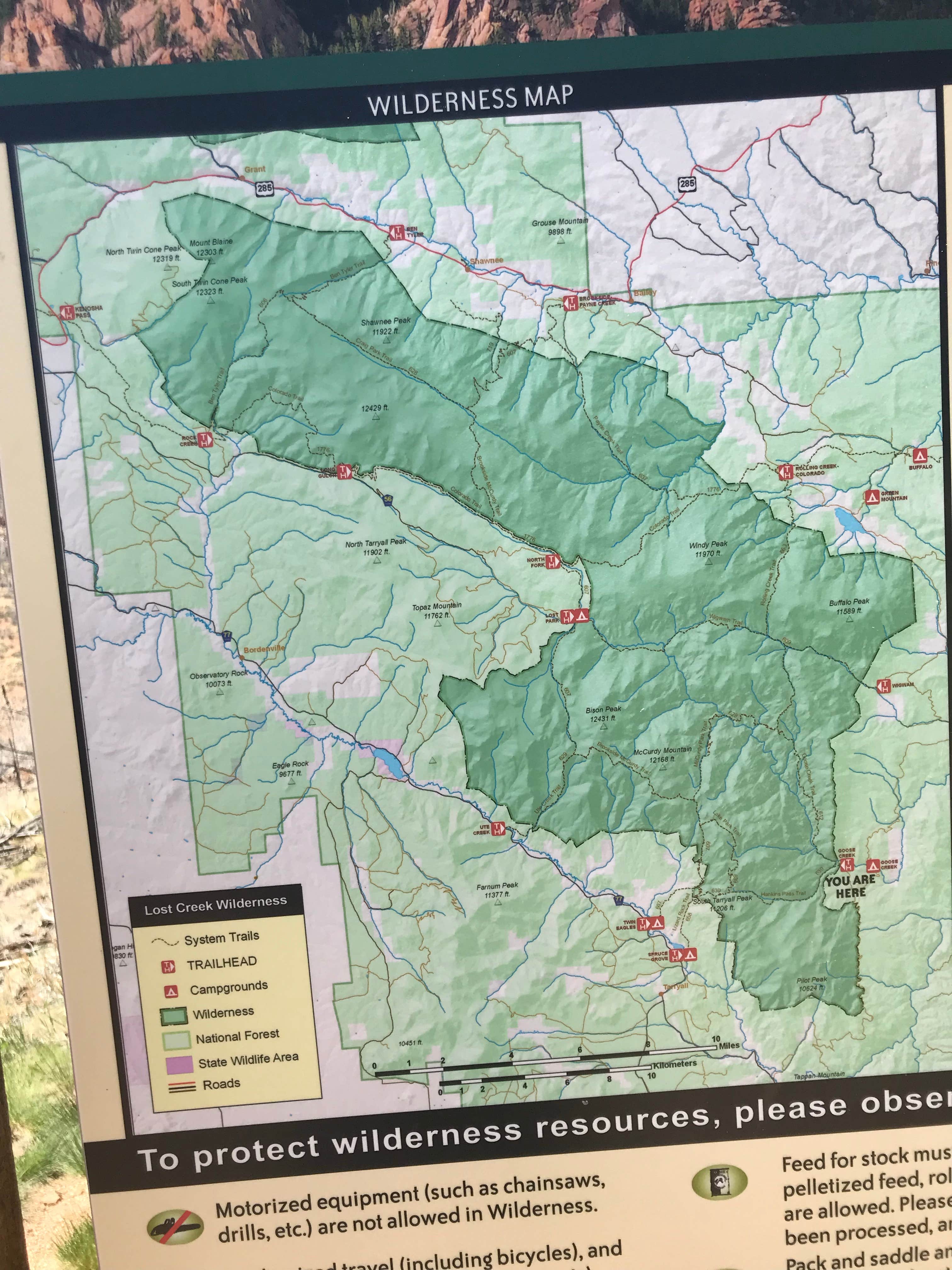 Camper-submitted photo at Goose Creek Campground near Deckers, CO