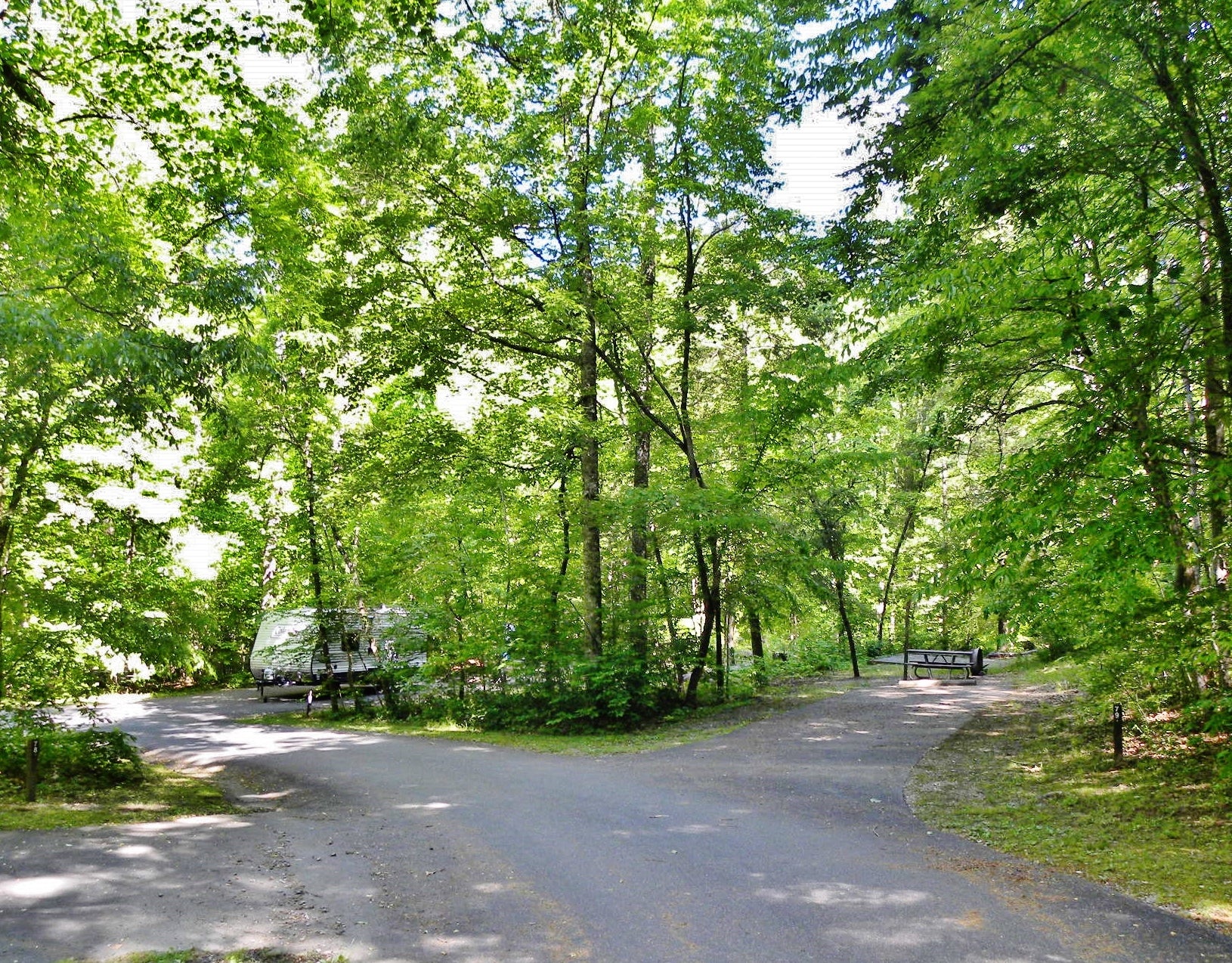 In another section of the campground, the sites are better suited for RVs.  There are back-in sites as well as pull-through sites.