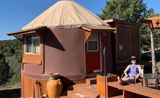 Krista T.'s photo of glamping accommodations at Bryce Canyon Yurt near Tropic, UT