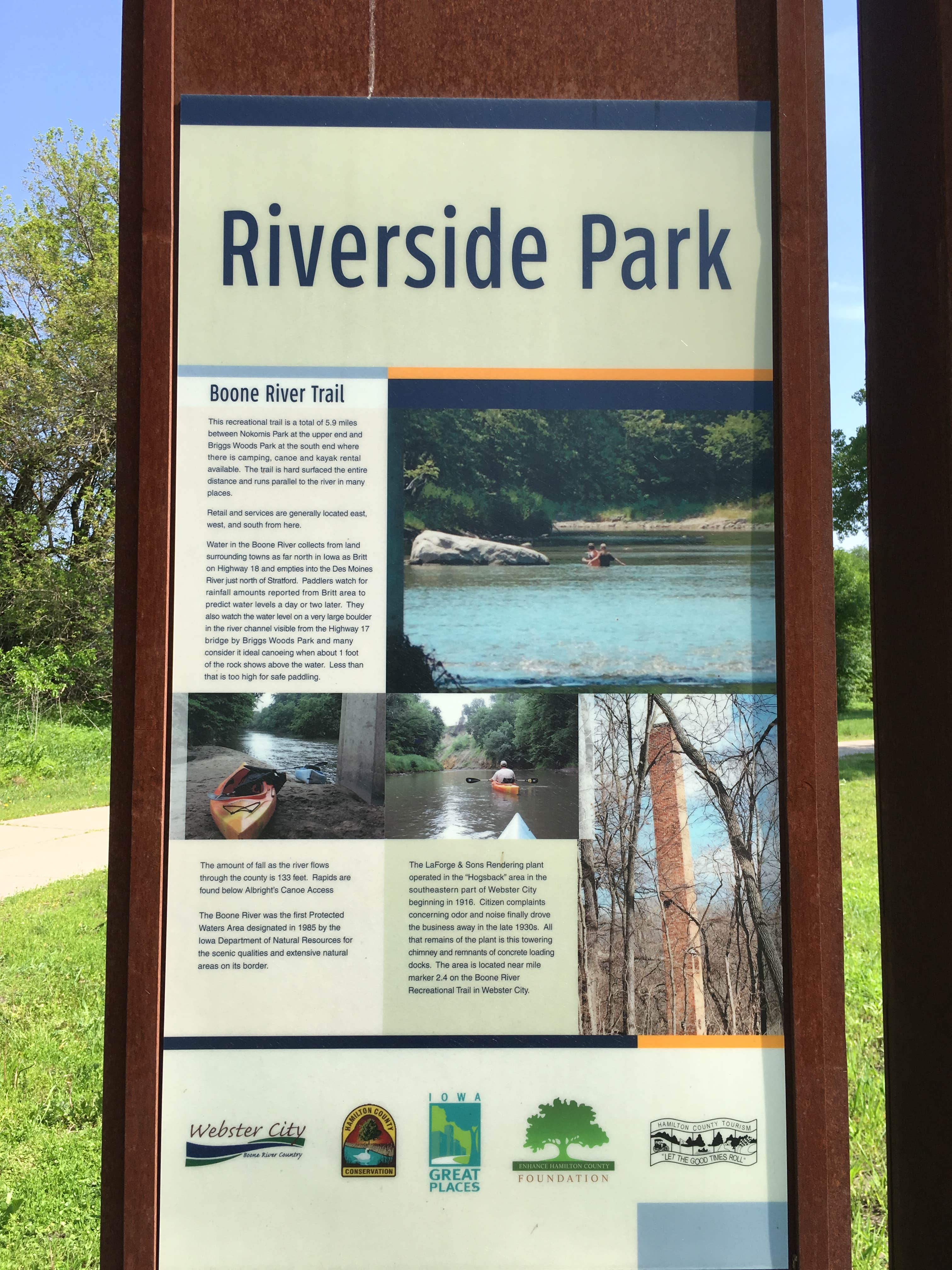 Camping near Dolliver Memorial State Park Campground: Riverside Park, Webster City, Iowa