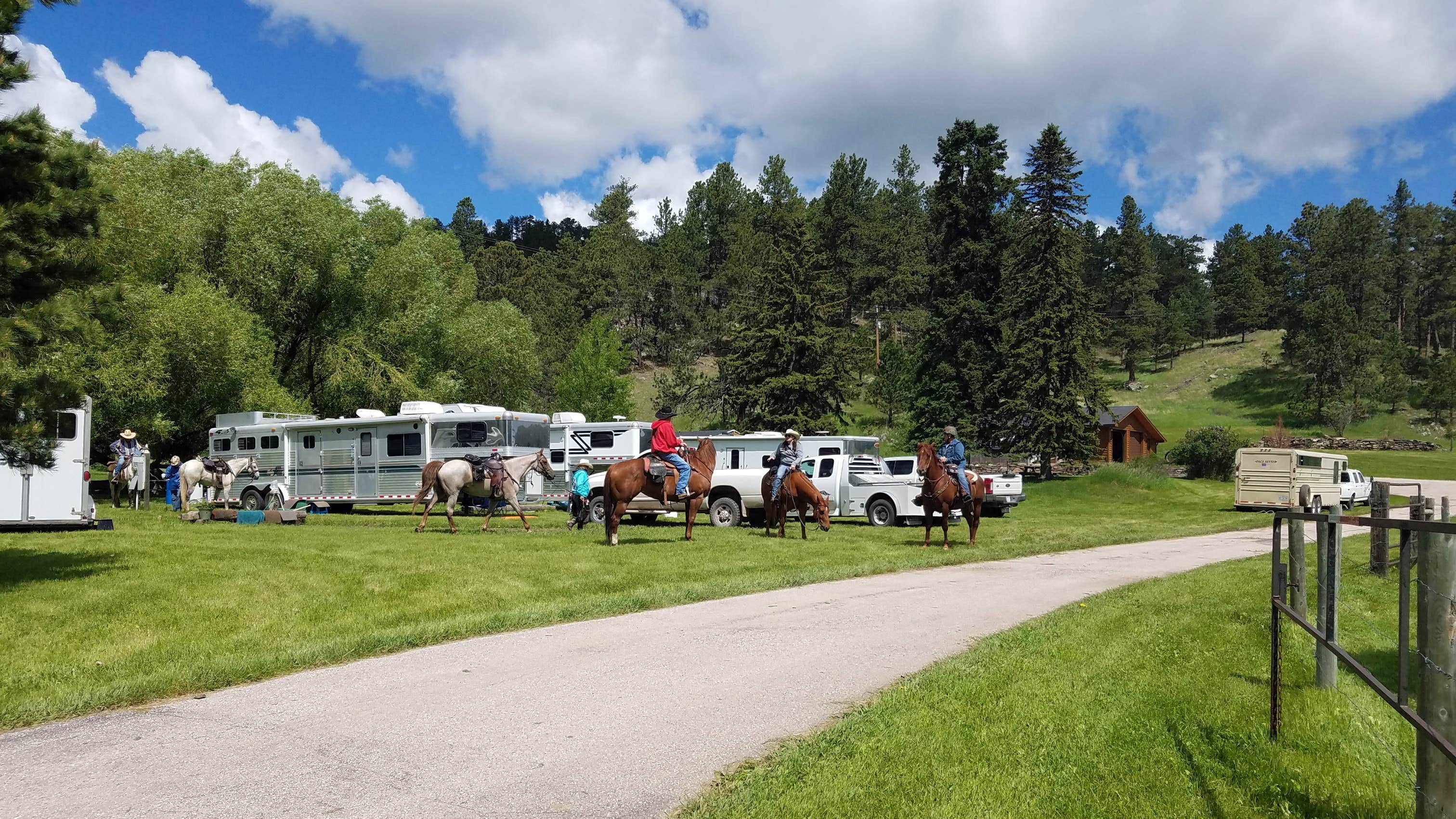 Isa K.'s photo of camping with a horse at Plenty Star Ranch - CLOSED near Nemo, SD