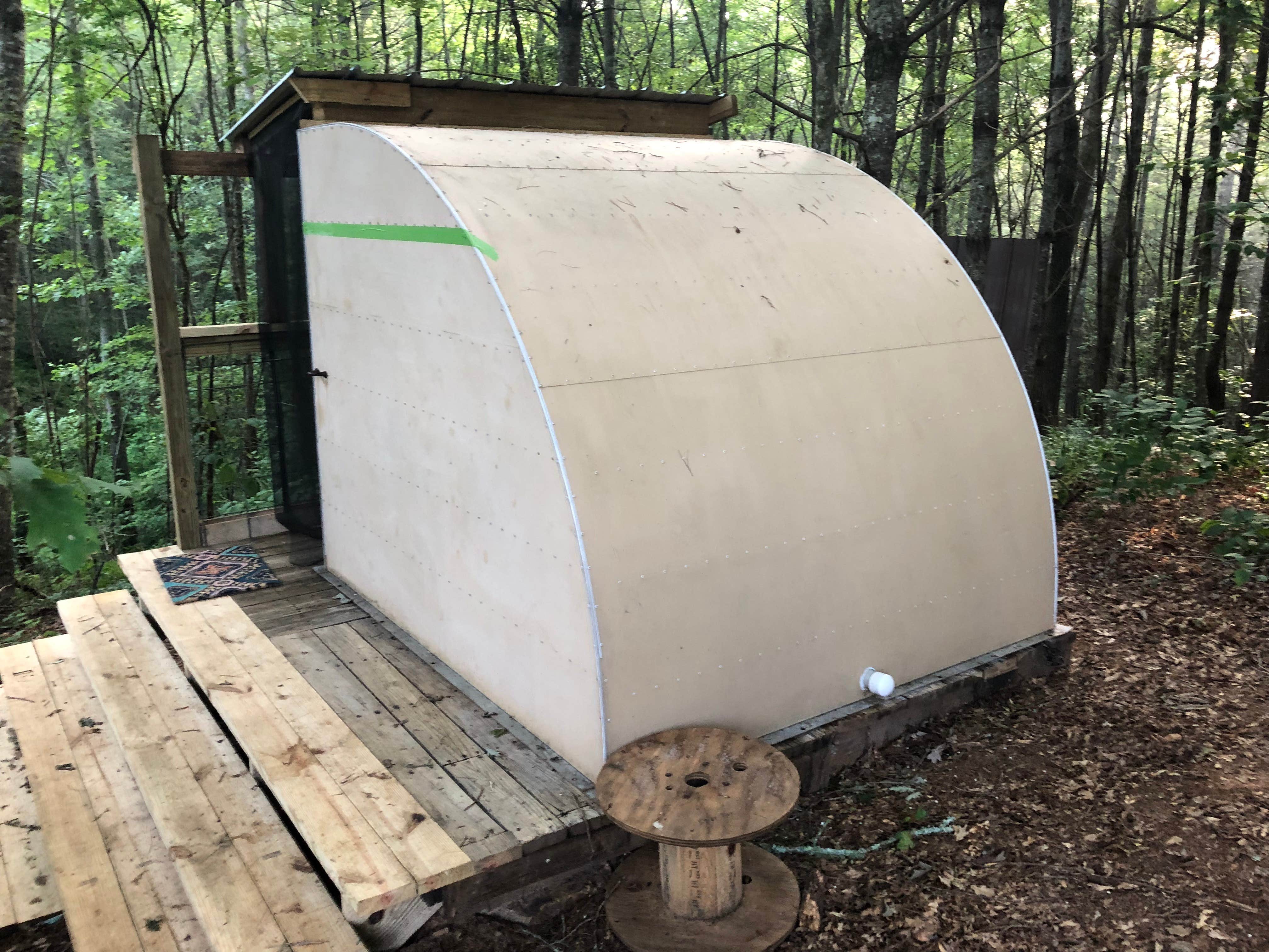 Erin S.'s photo of tent camping at Unique shelter in the NC foothills near Murphy, NC