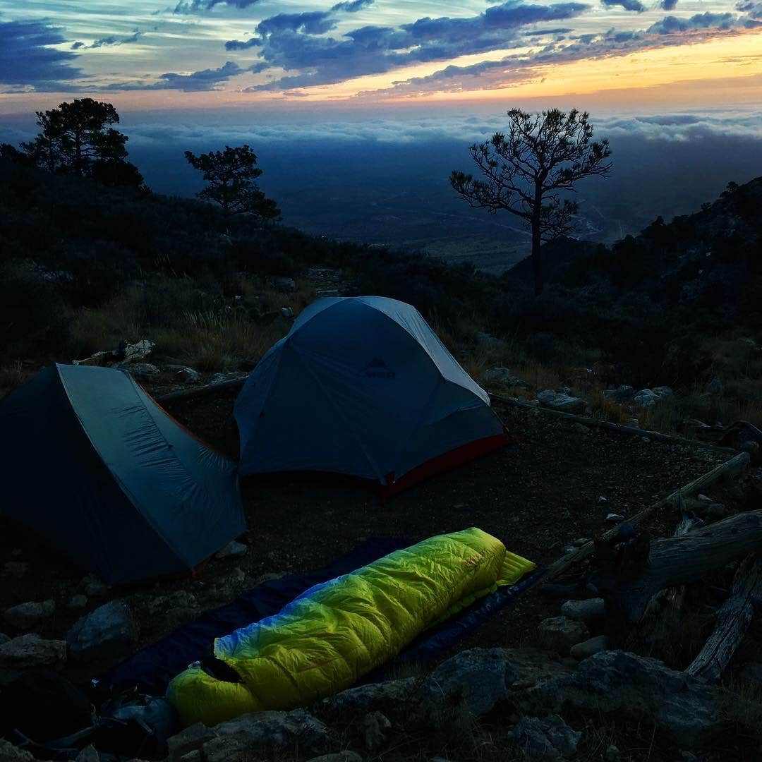 Troy W.'s photo of tent camping at Guadalupe Peak Wilderness Campground — Guadalupe Mountains National Park near Carlsbad Caverns, NM