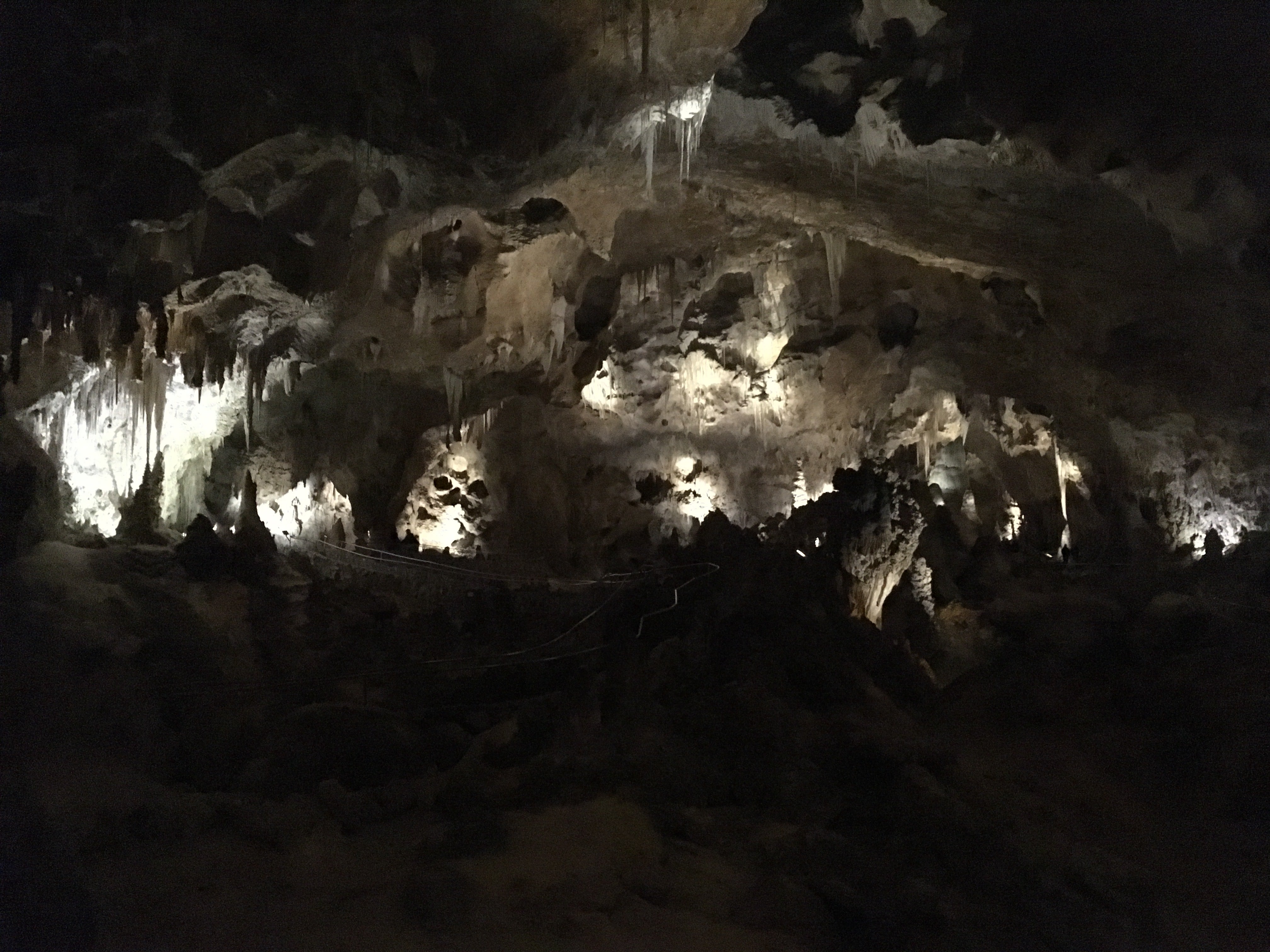 Unique rock formations inside the caverns