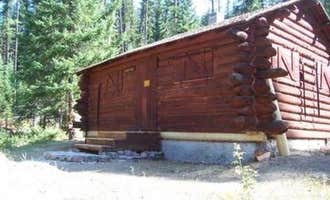 Camping near Spotted Bear: Silvertip Cabin, Essex, Montana