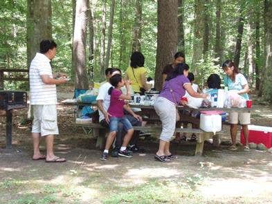 Camper-submitted photo at Cave Mountain Lake Group Camp — George Washington & Jefferson National Forest near Natural Bridge, VA