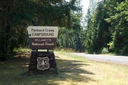 Camper submitted image from Willamette National Forest Packard Creek Campground - 1