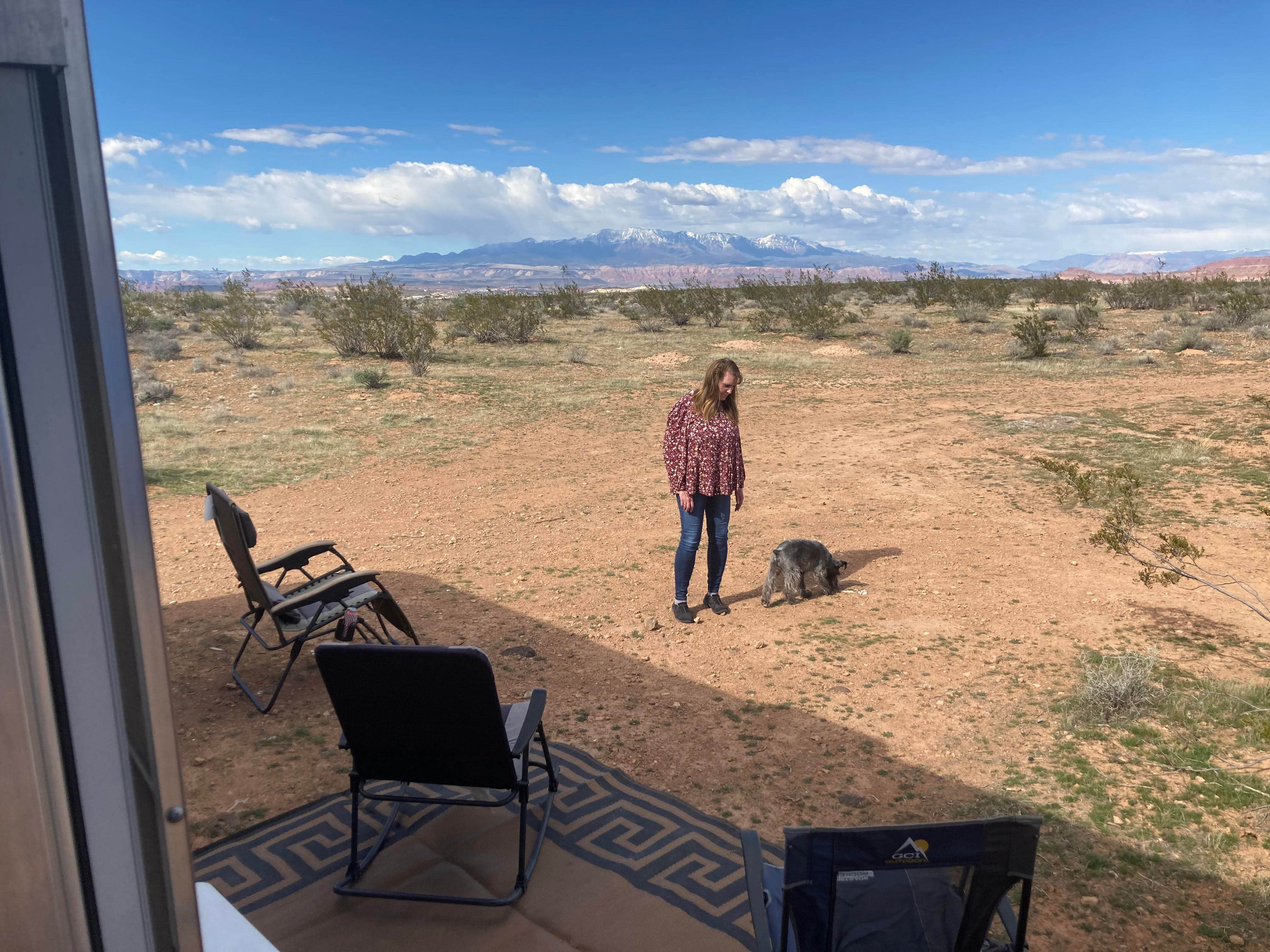 Bruce J.'s photo of camping with pets at Mount Trumbull Loop Dispersed near Mesquite, NV