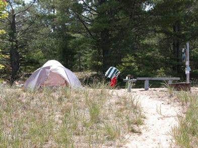 The Dyrt's photo of tent camping at Little Dune I Campsite on Grand Island near Nahma, MI