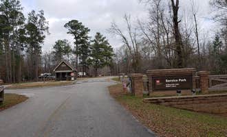 Camping near COE Coffeeville Lake Service Campground: Service Campground, Silas, Alabama