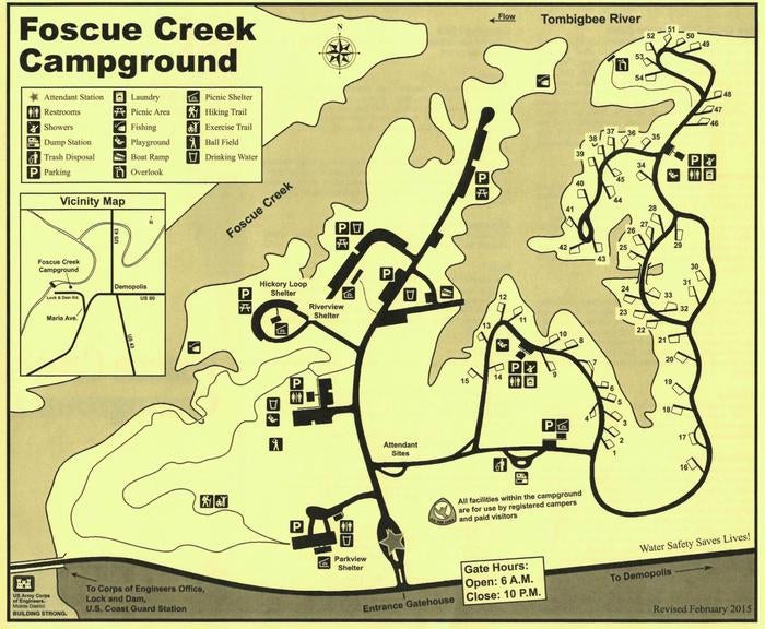 Campground map.



Foscue Creek Campground Map

Credit: Corps of Engingeers
