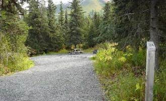 Camping near Crescent Saddle Cabin: Tenderfoot Creek, Moose Pass, Alaska