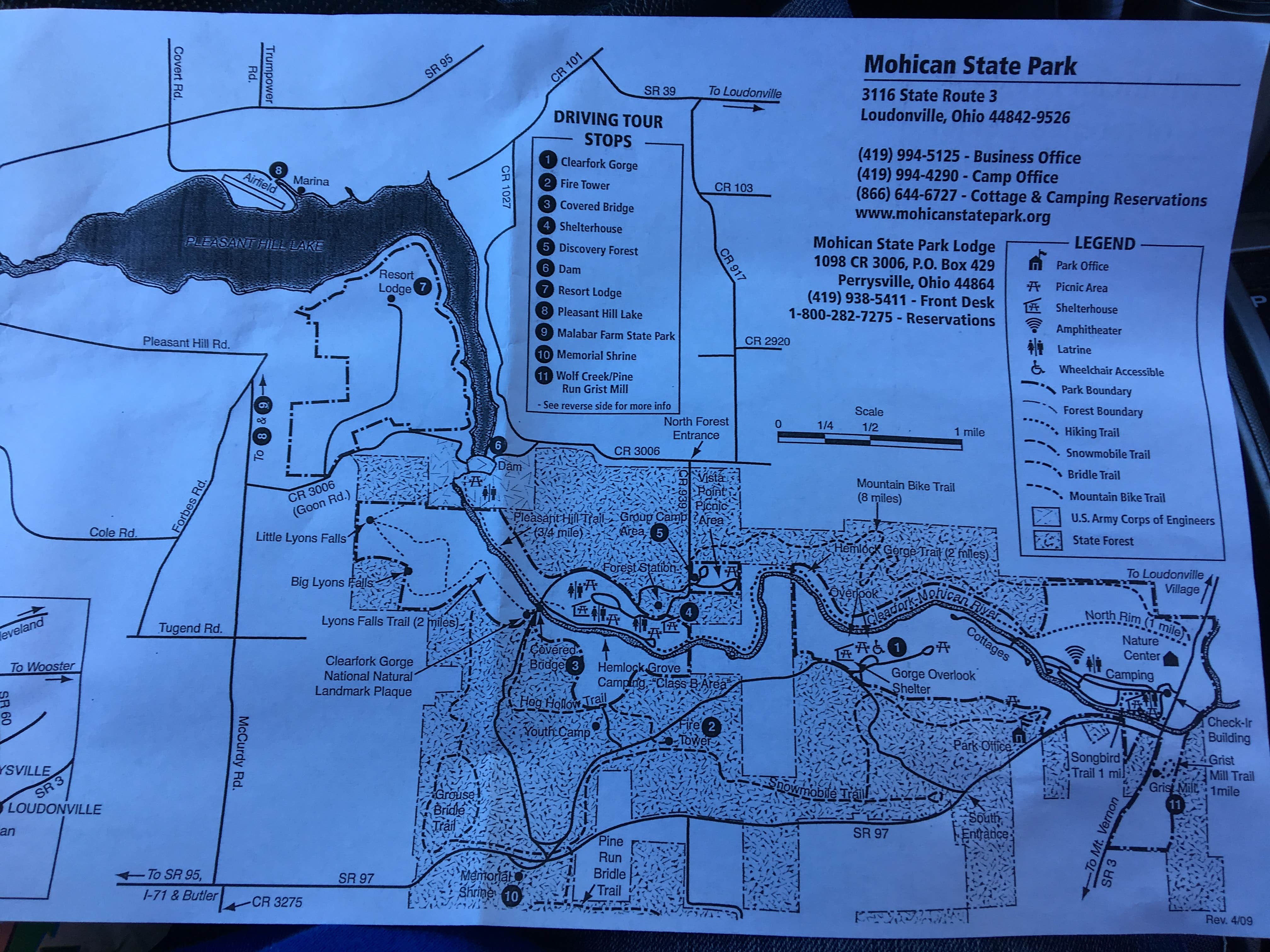 mohican state park campground map