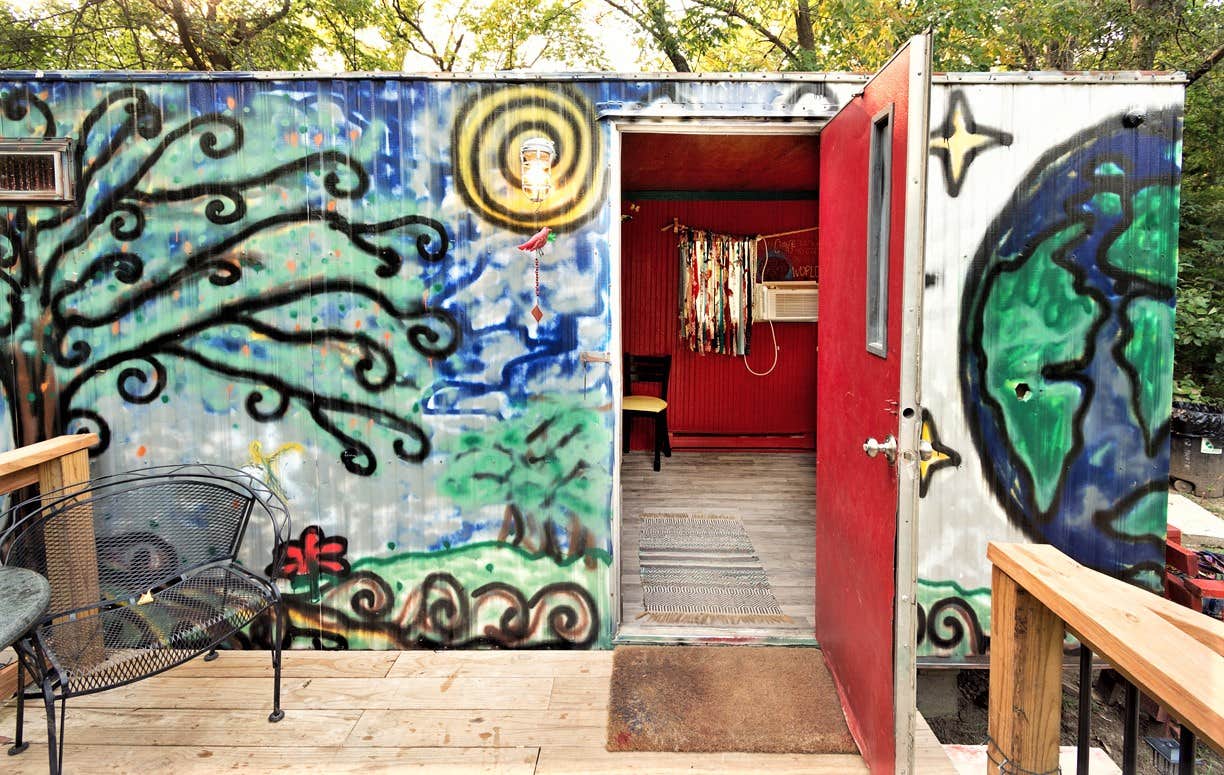 Camper-submitted photo at Hippie Trailer at Milo Farm near Holden, MO